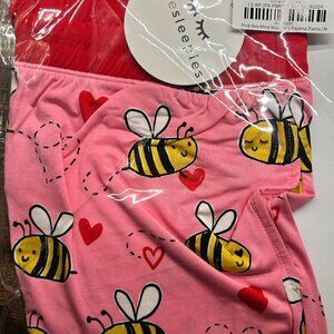 46. Little Sleepies Pink Bee Mine Women's Pajama Pants Medium NWT